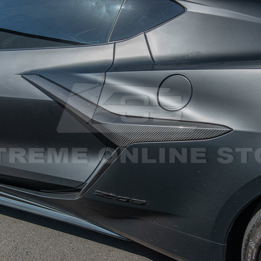 Corvette C8 Z06 DRY CARBON FIBER Replacement Side Door Garnish