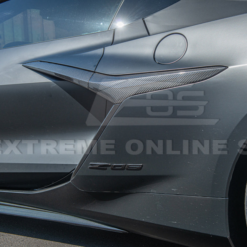 Corvette C8 Z06 DRY CARBON FIBER Replacement Side Door Garnish