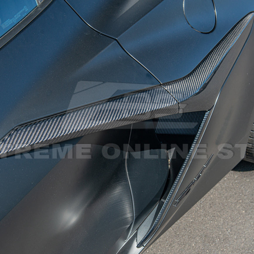 Corvette C8 Z06 DRY CARBON FIBER Replacement Side Door Garnish