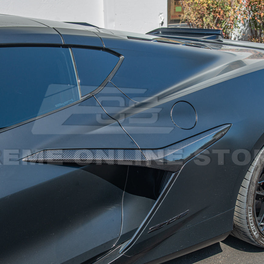 Corvette C8 Z06 DRY CARBON FIBER Replacement Side Door Garnish