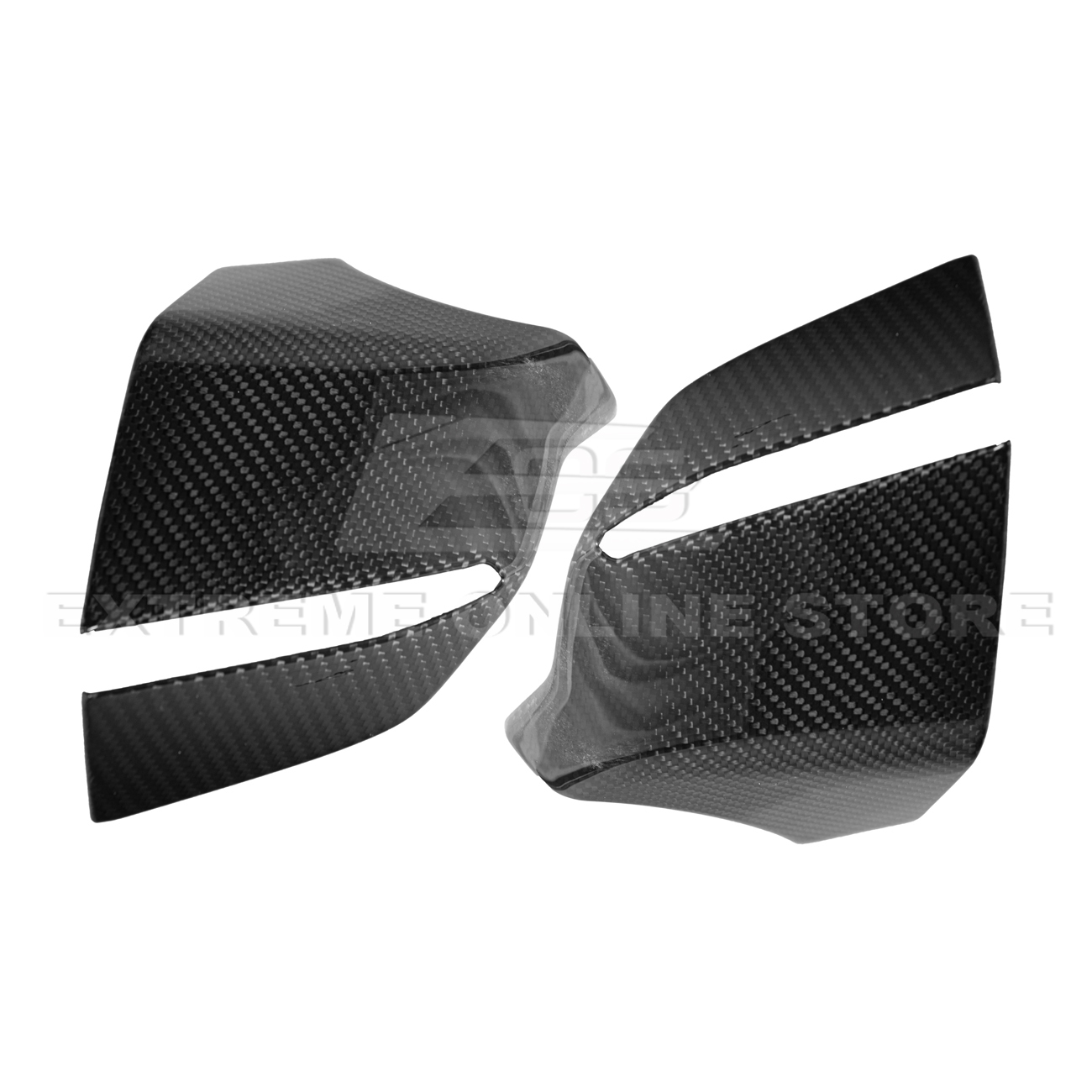 Corvette C8 DRY CARBON FIBER Lower Mirror Covers