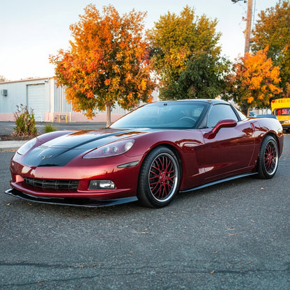 Corvette C6 Base Model Extended Front Splitter Lip & Side Skirts Rocker Panels