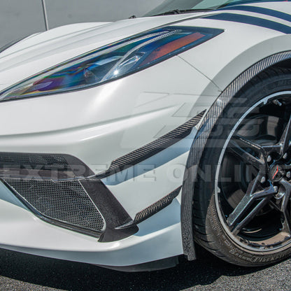Corvette C8 DRY CARBON FIBER Side Canards Dive Plane