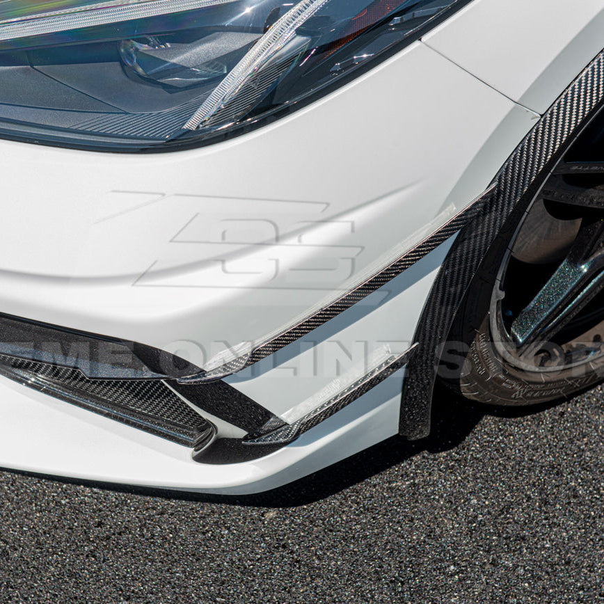 Corvette C8 DRY CARBON FIBER Side Canards Dive Plane