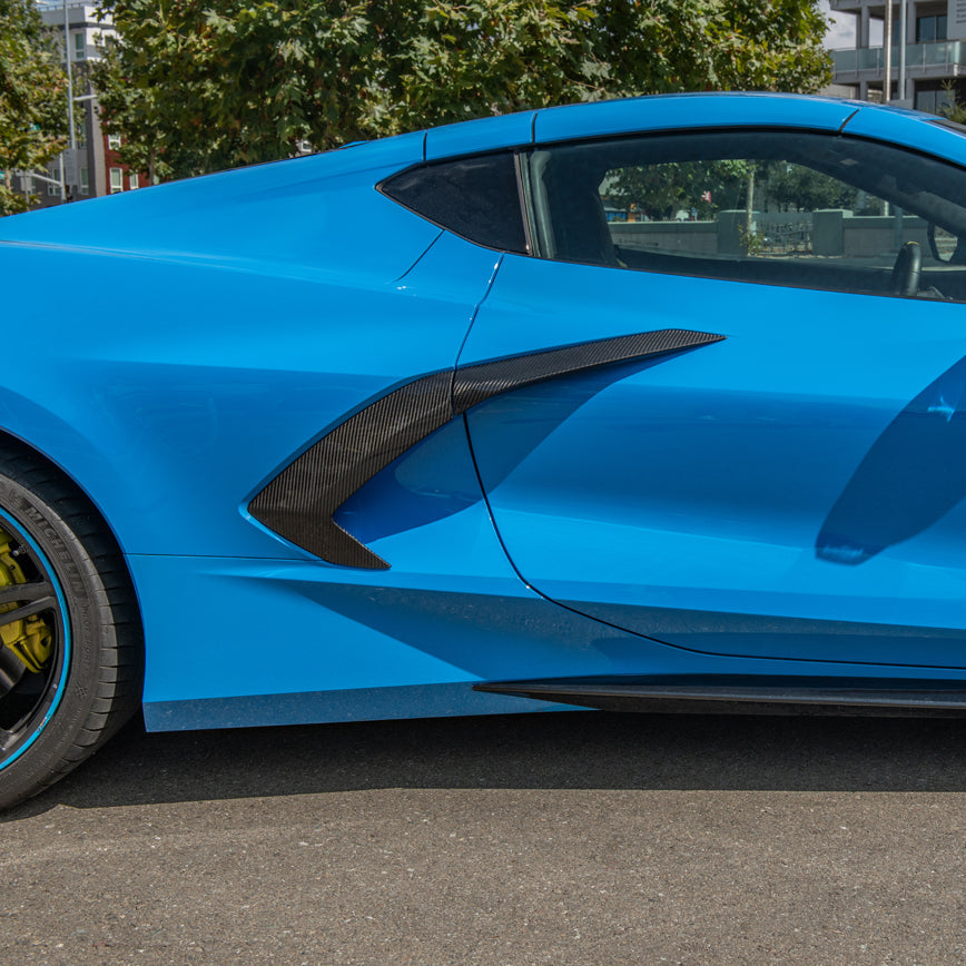 Corvette C8 DRY CARBON FIBER Replacement Side Door Garnish