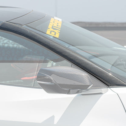 Chevrolet Corvette C8 DRY CARBON FIBER Side Window A-Pillar Cover