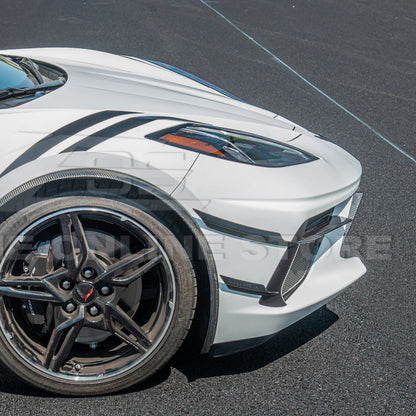 Corvette C8 DRY CARBON FIBER Side Canards Dive Plane