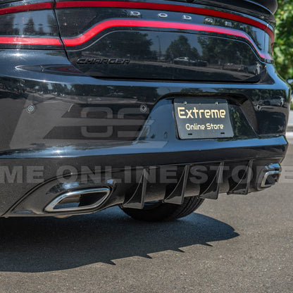 Dodge Charger Base SRT Style Rear Bumper Dual Exhaust Diffuser