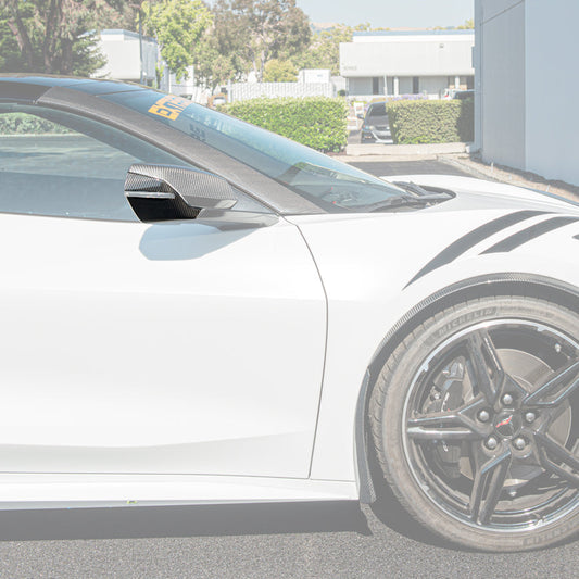Corvette C8 DRY CARBON FIBER Lower Mirror Covers