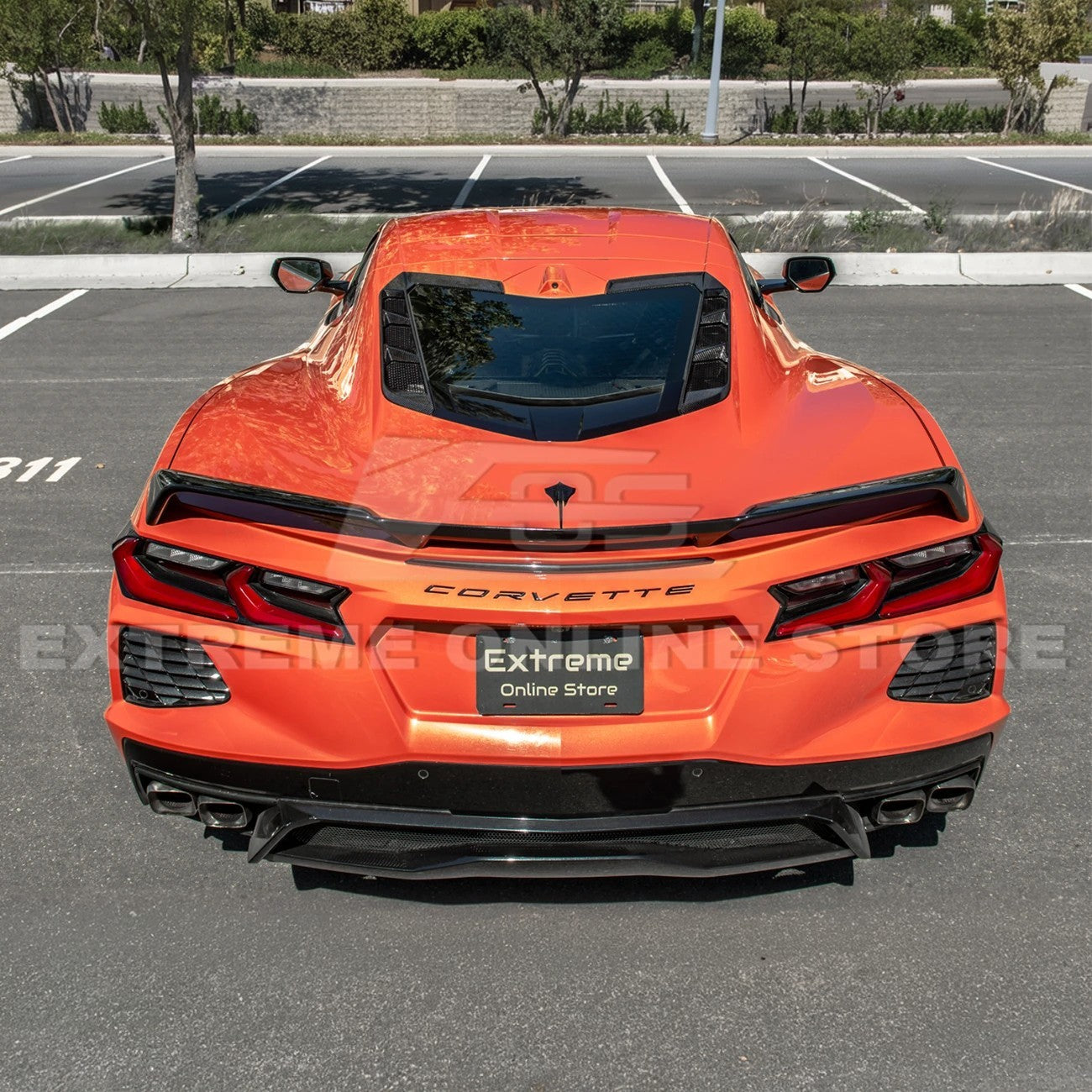 Corvette C8 Coupe DRY CARBON FIBER Rear Hatch Vent