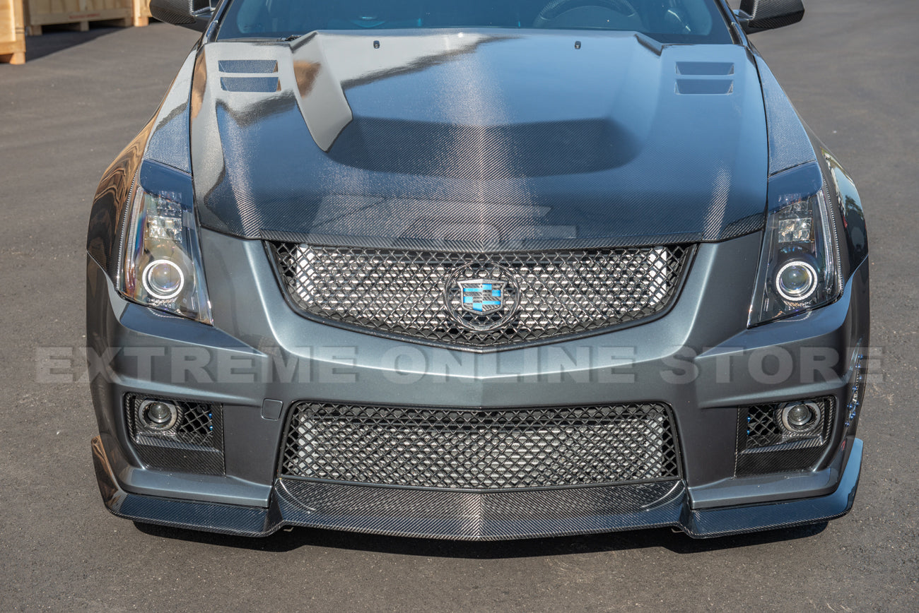 2009-15 Cadillac CTS-V DRY Carbon Fiber Front Hood Trim
