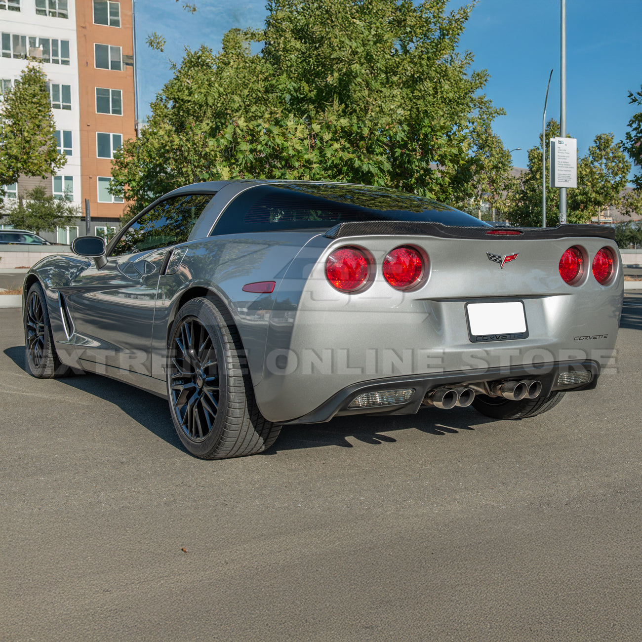 Corvette C6 ZR1 DRY CARBON FIBER Conversion Rear Trunk Spoiler
