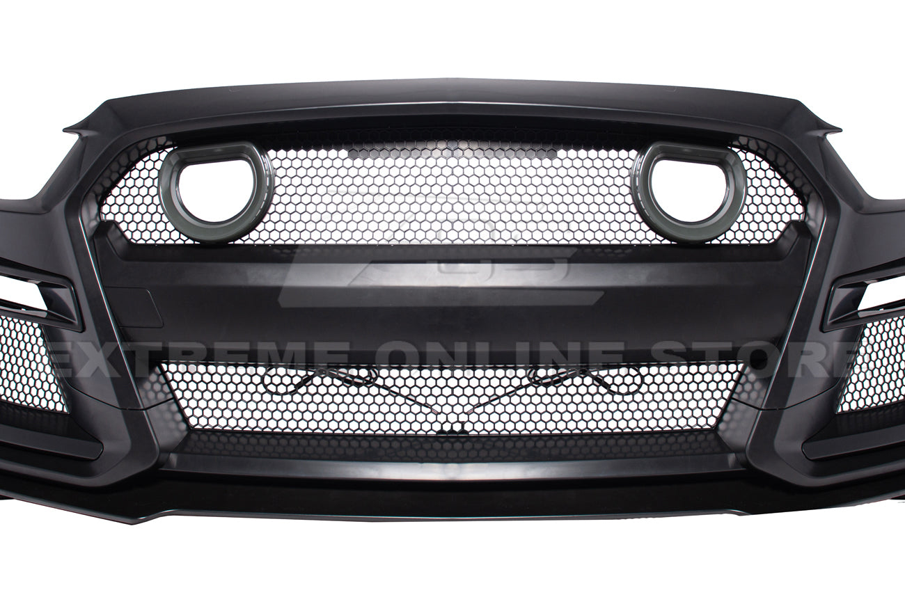 2015-17 Ford Mustang GT500 Conversion Front Bumper Kit (W/LED Grille)
