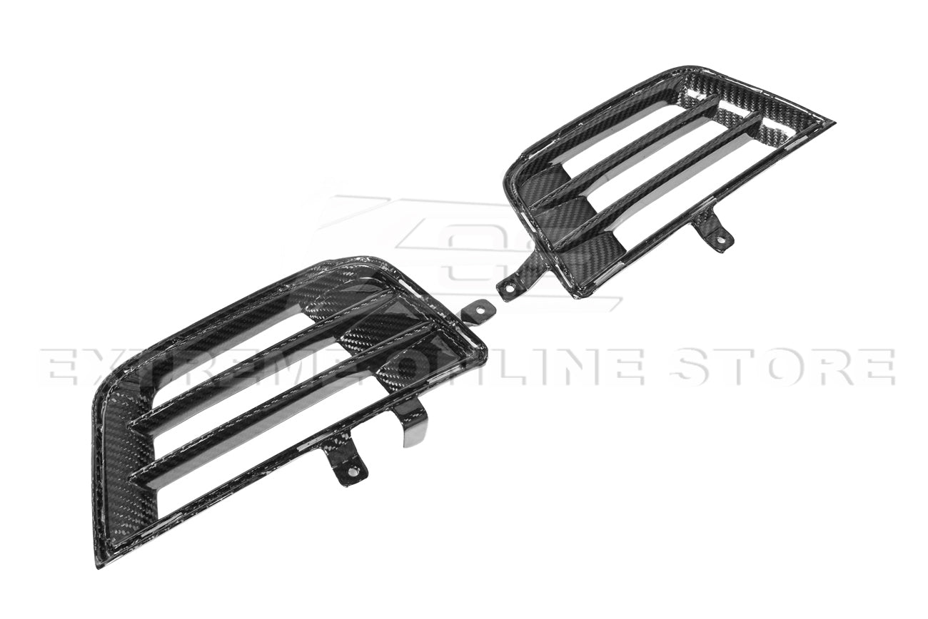 2016-19 Cadillac ATS-V Dry Carbon Fiber Front Grille Accent Bezel Insert
