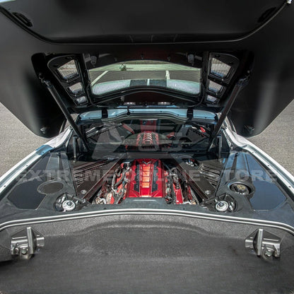 Corvette C8 Engine Bay DRY CARBON FIBER Panel Accent Covers