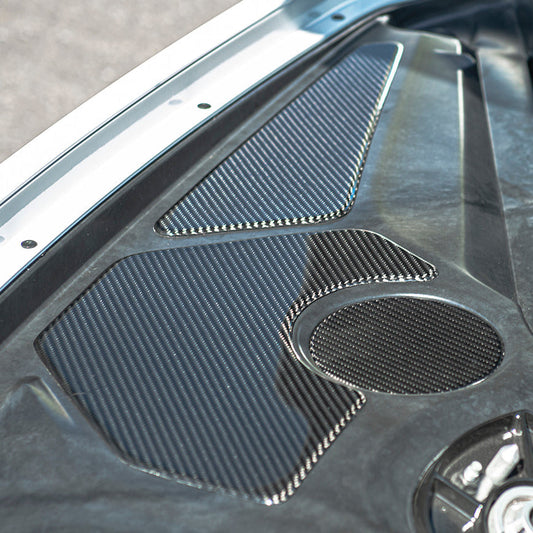 Corvette C8 Engine Bay DRY CARBON FIBER Panel Accent Covers