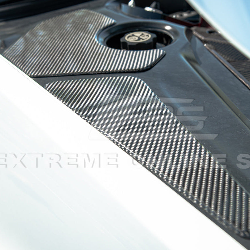 Corvette C8 Engine Bay DRY CARBON FIBER Panel Accent Covers