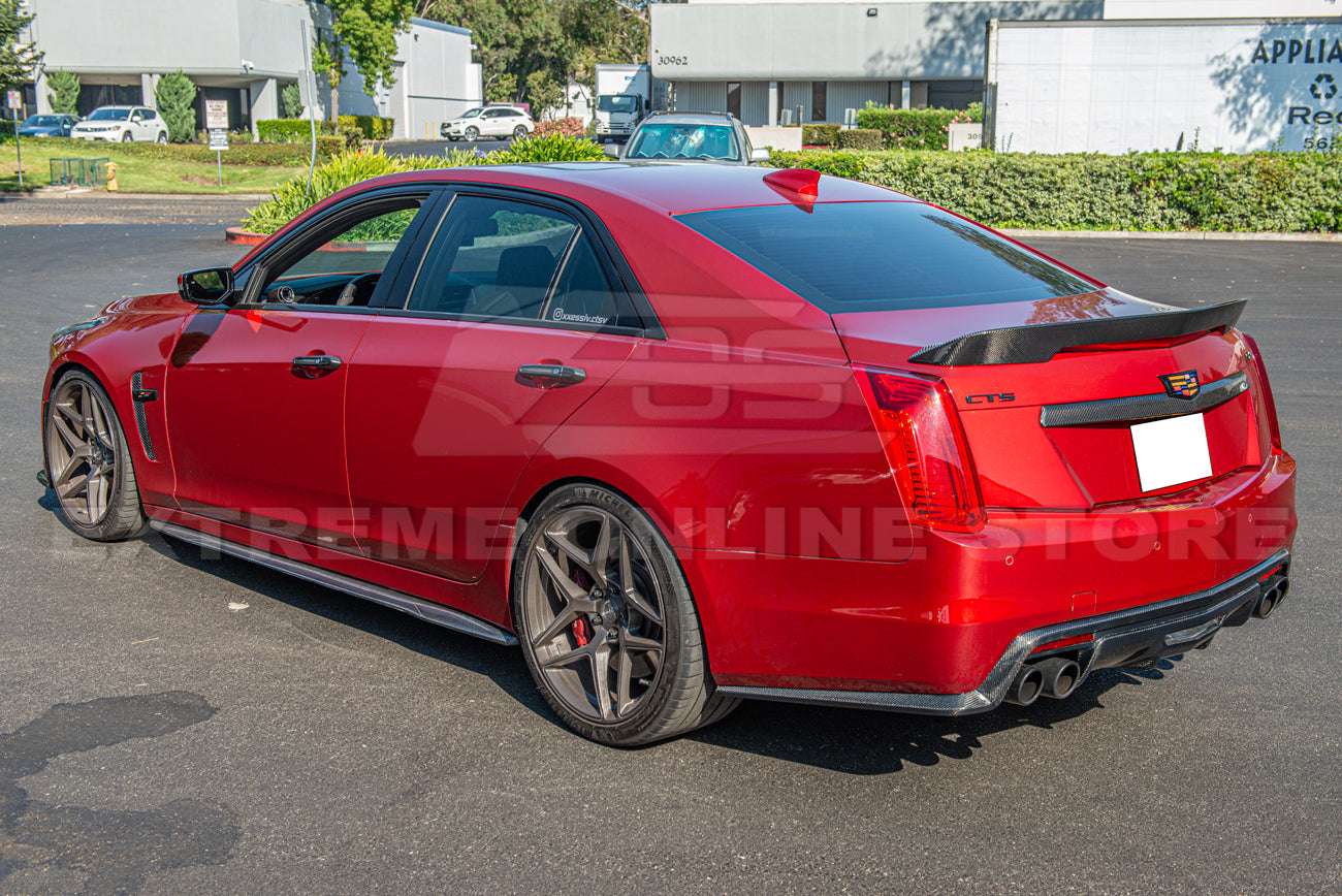 2016-19 Cadillac CTS-V Carbon Fiber Rear Valance Diffuser Lip Cover