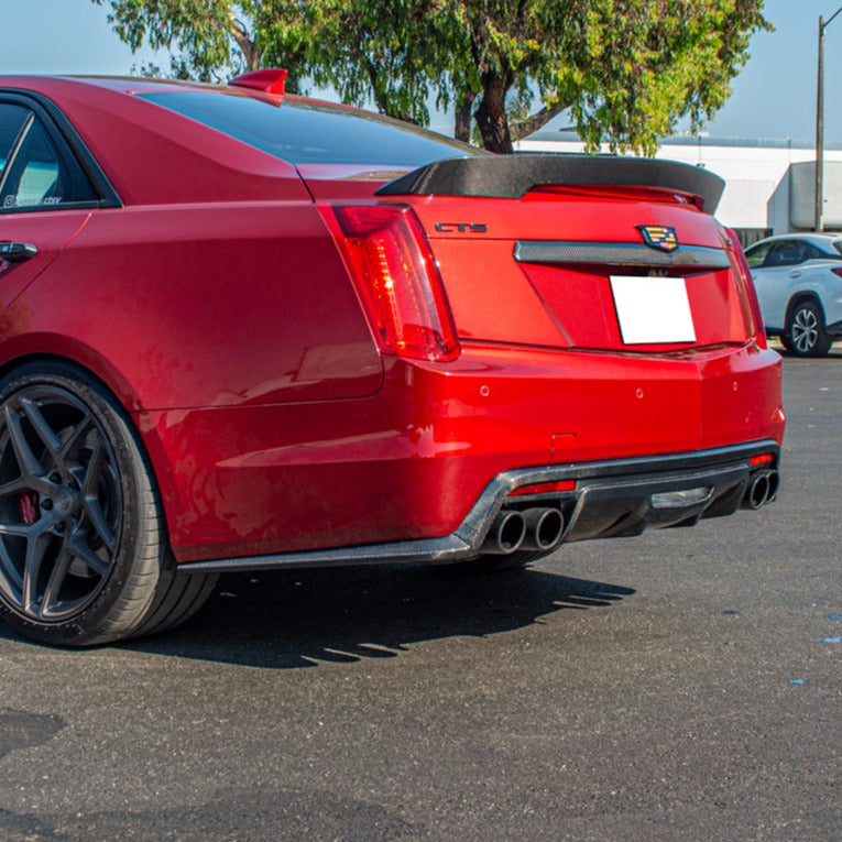 2016-19 Cadillac CTS-V Carbon Fiber Rear Valance Diffuser Lip Cover