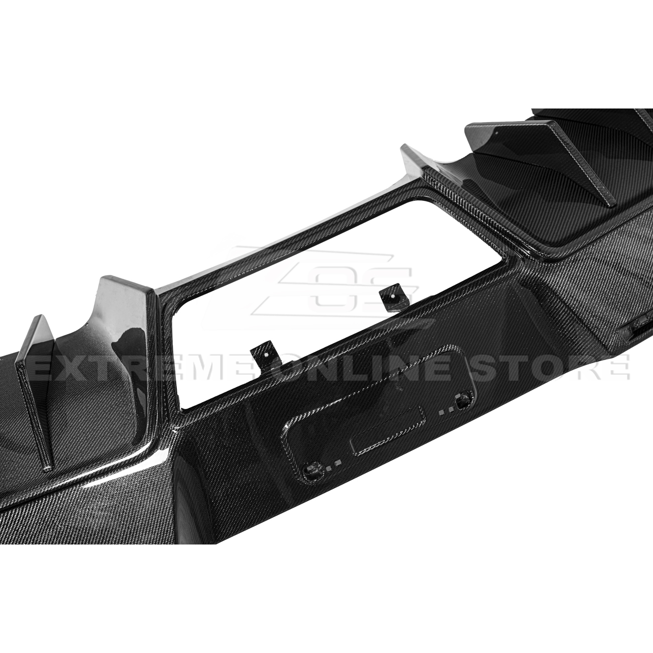 Corvette C7 Factory DRY CARBON FIBER Finned Rear Diffuser