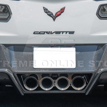 Corvette C7 Factory DRY CARBON FIBER Finned Rear Diffuser