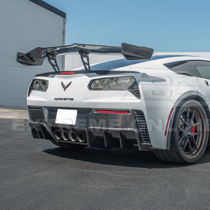 Corvette C7 Factory DRY CARBON FIBER Finned Rear Diffuser