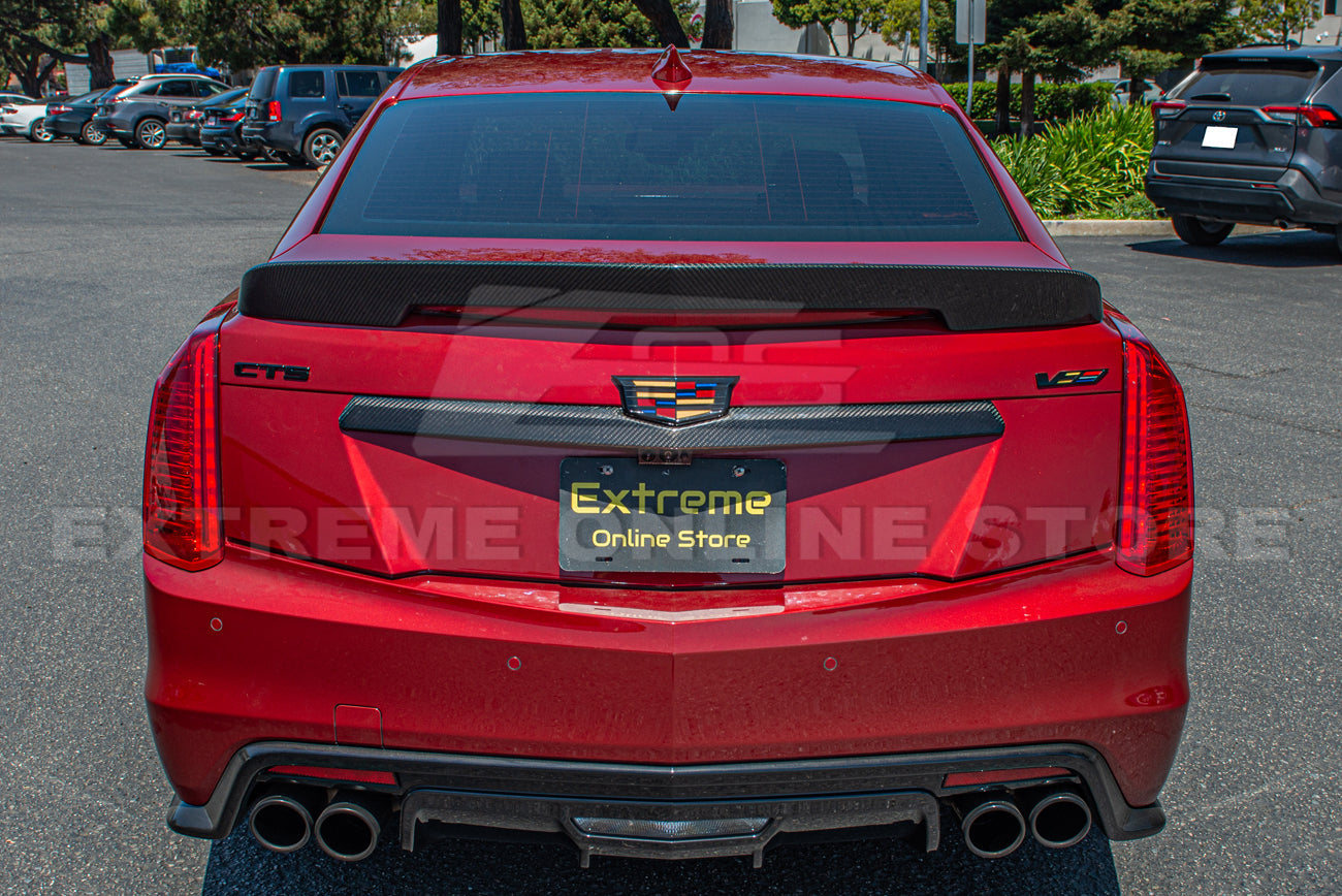 2016-19 Cadillac CTS-V DRY Carbon Fiber Rear Deck Lid Center Applique Trunk Insert