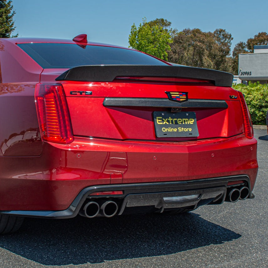 2016-19 Cadillac CTS-V DRY Carbon Fiber Rear Deck Lid Center Applique Trunk Insert