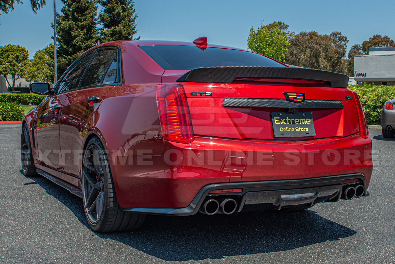 2016-19 Cadillac CTS-V DRY Carbon Fiber Rear Deck Lid Center Applique Trunk Insert