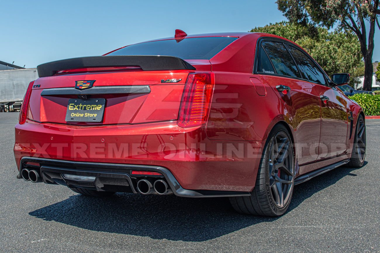 2016-19 Cadillac CTS-V DRY Carbon Fiber Rear Deck Lid Center Applique Trunk Insert