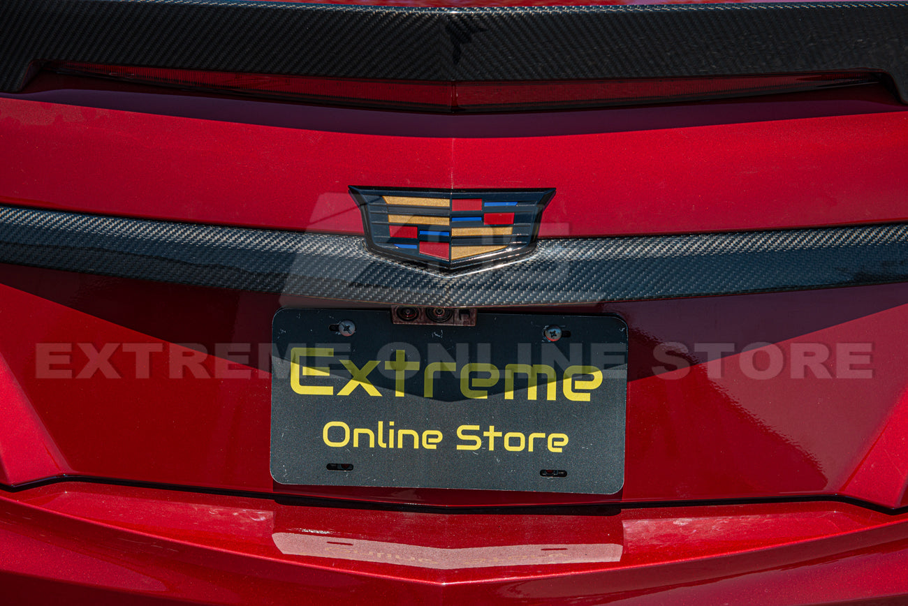 2016-19 Cadillac CTS-V DRY Carbon Fiber Rear Deck Lid Center Applique Trunk Insert