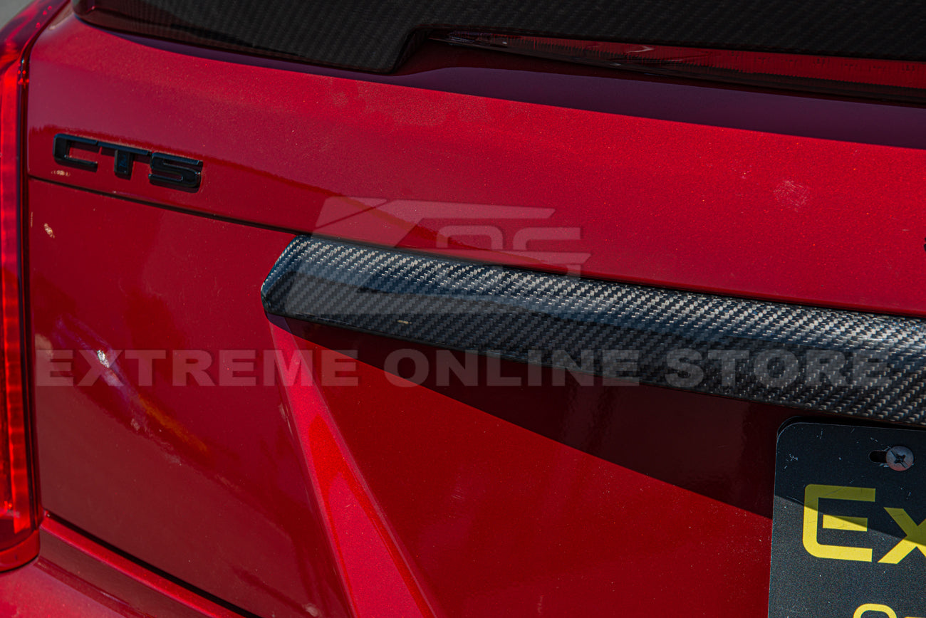 2016-19 Cadillac CTS-V DRY Carbon Fiber Rear Deck Lid Center Applique Trunk Insert