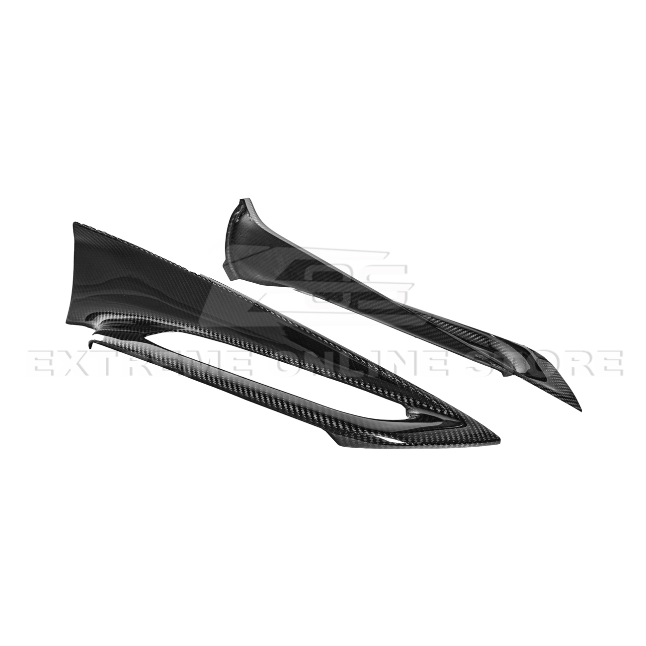 Corvette C8 DRY CARBON FIBER Window Switch Trim & Pillar Panel Cover