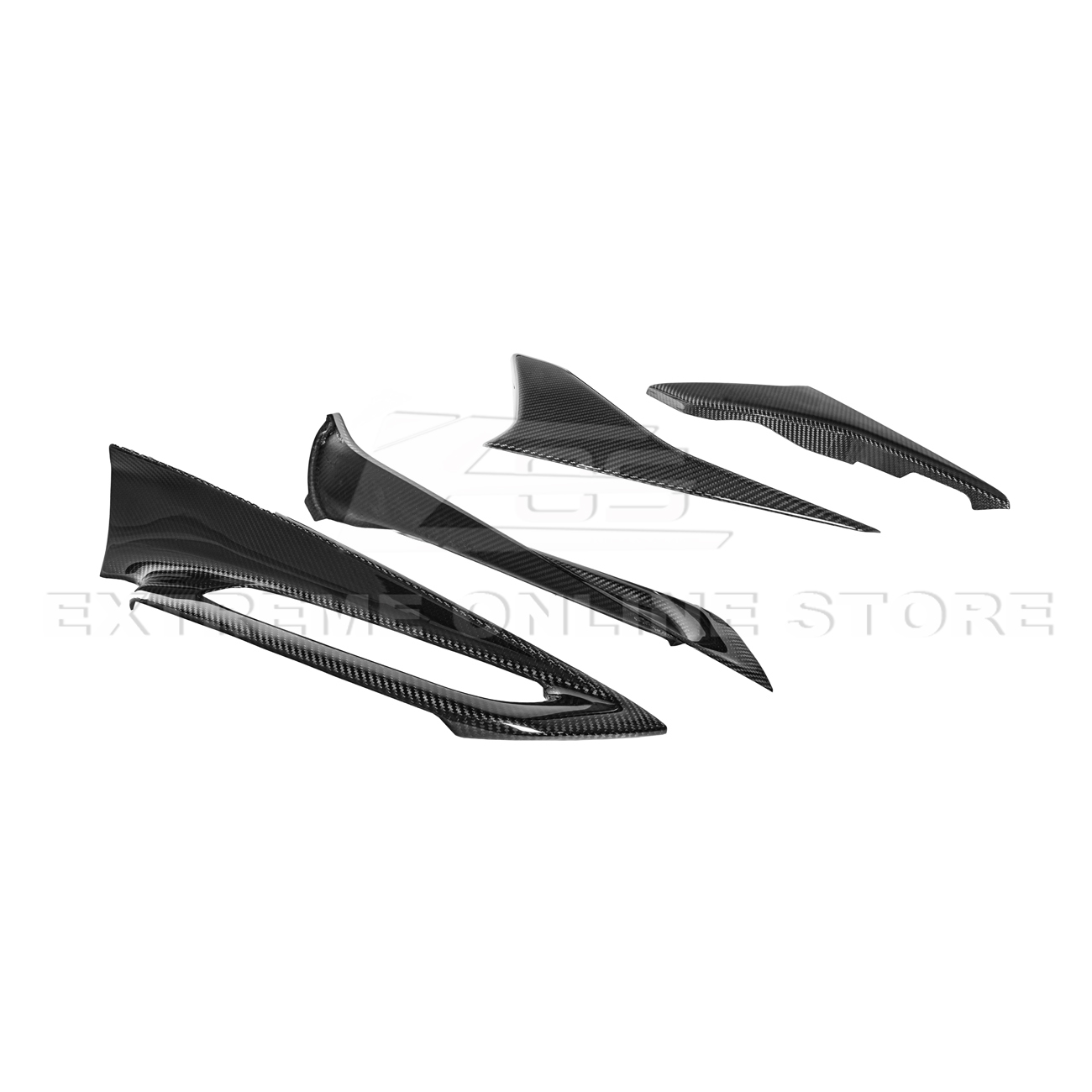 Corvette C8 DRY CARBON FIBER Window Switch Trim & Pillar Panel Cover