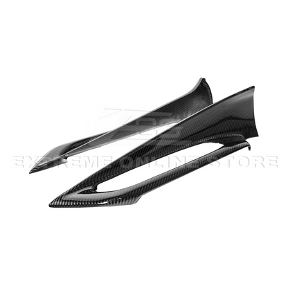 Corvette C8 DRY CARBON FIBER Window Switch Trim & Pillar Panel Cover