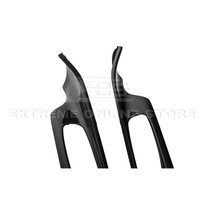 Corvette C8 DRY CARBON FIBER Window Switch Trim & Pillar Panel Cover