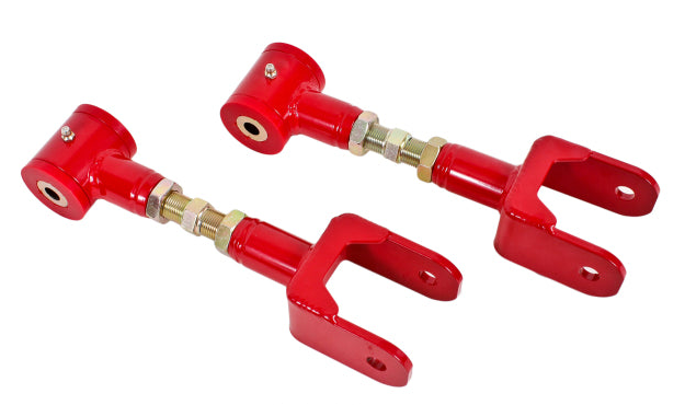 BMR 79-04 Fox Mustang Upper Control Arms On-Car Adj. (Polyurethane) - Red