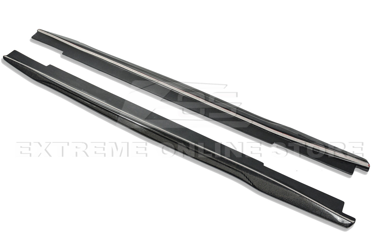 2016-19 Cadillac CTS-V Carbon Fiber Front Splitter Wheel Arch& Side Skirts Rockerst