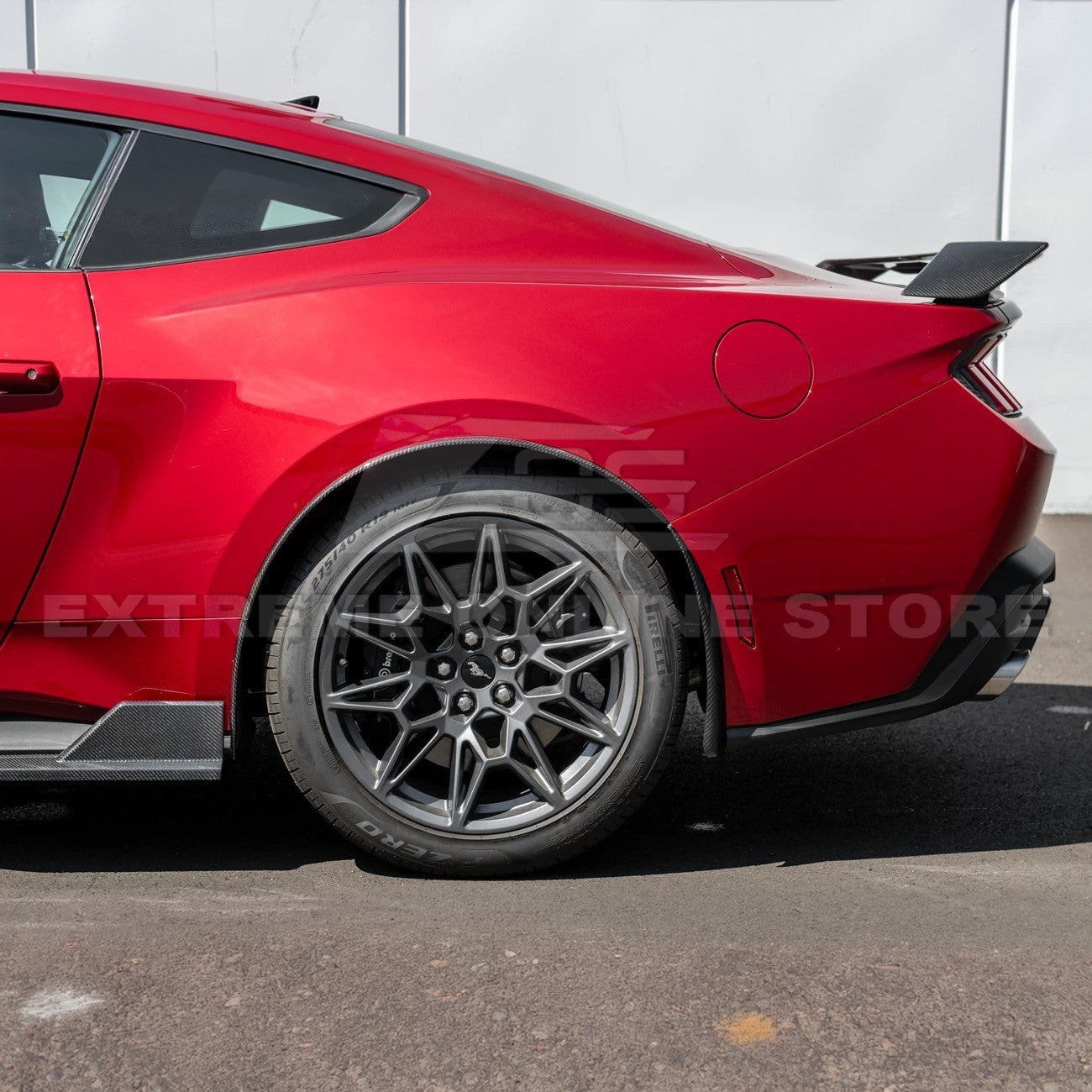 2024+ Ford Mustang DRY CARBON FIBER Fender Flares & Mud Flap
