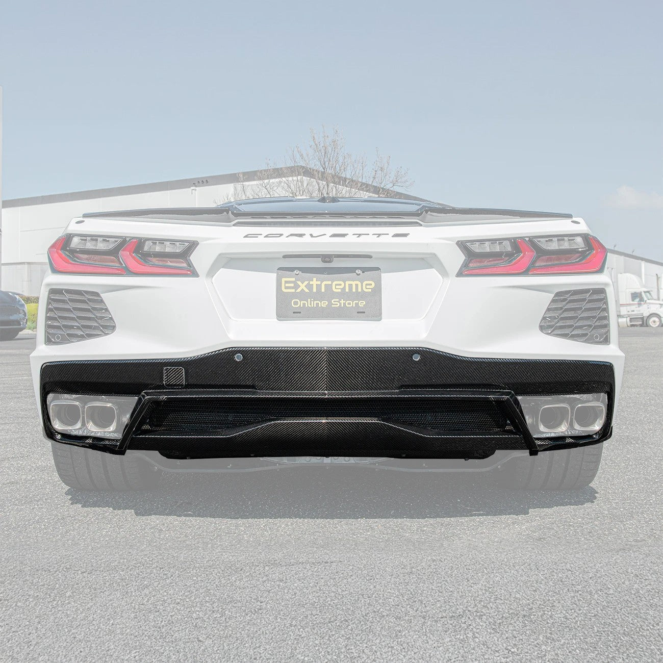 Chevrolet Corvette C8 DRY CARBON FIBER Rear Diffuser