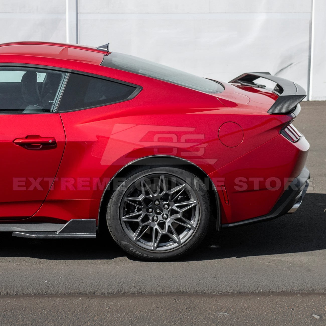2024+ Ford Mustang DRY CARBON FIBER Fender Flares & Mud Flap