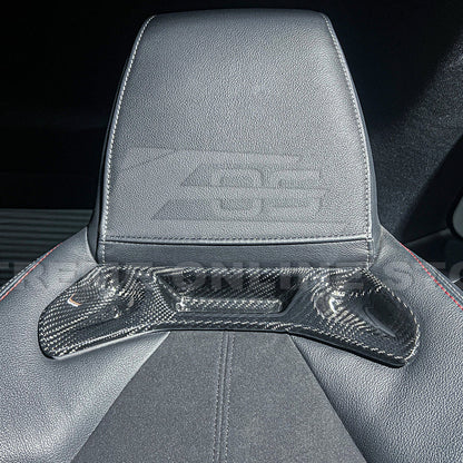 2020-Up Toyota Supra Carbon Fiber Seat Chrome Delete Cover