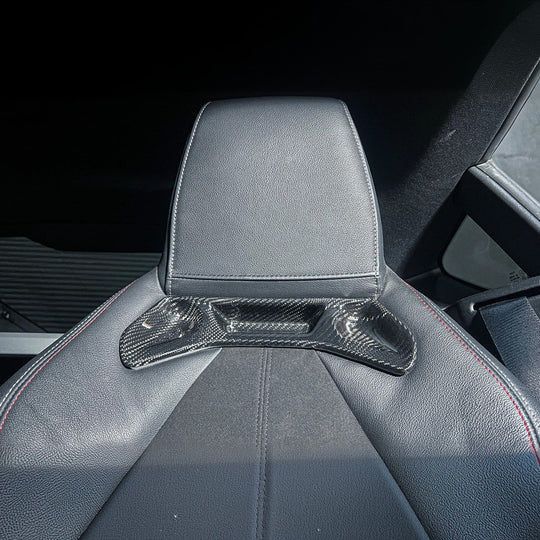 2020-Up Toyota Supra Carbon Fiber Seat Chrome Delete Cover