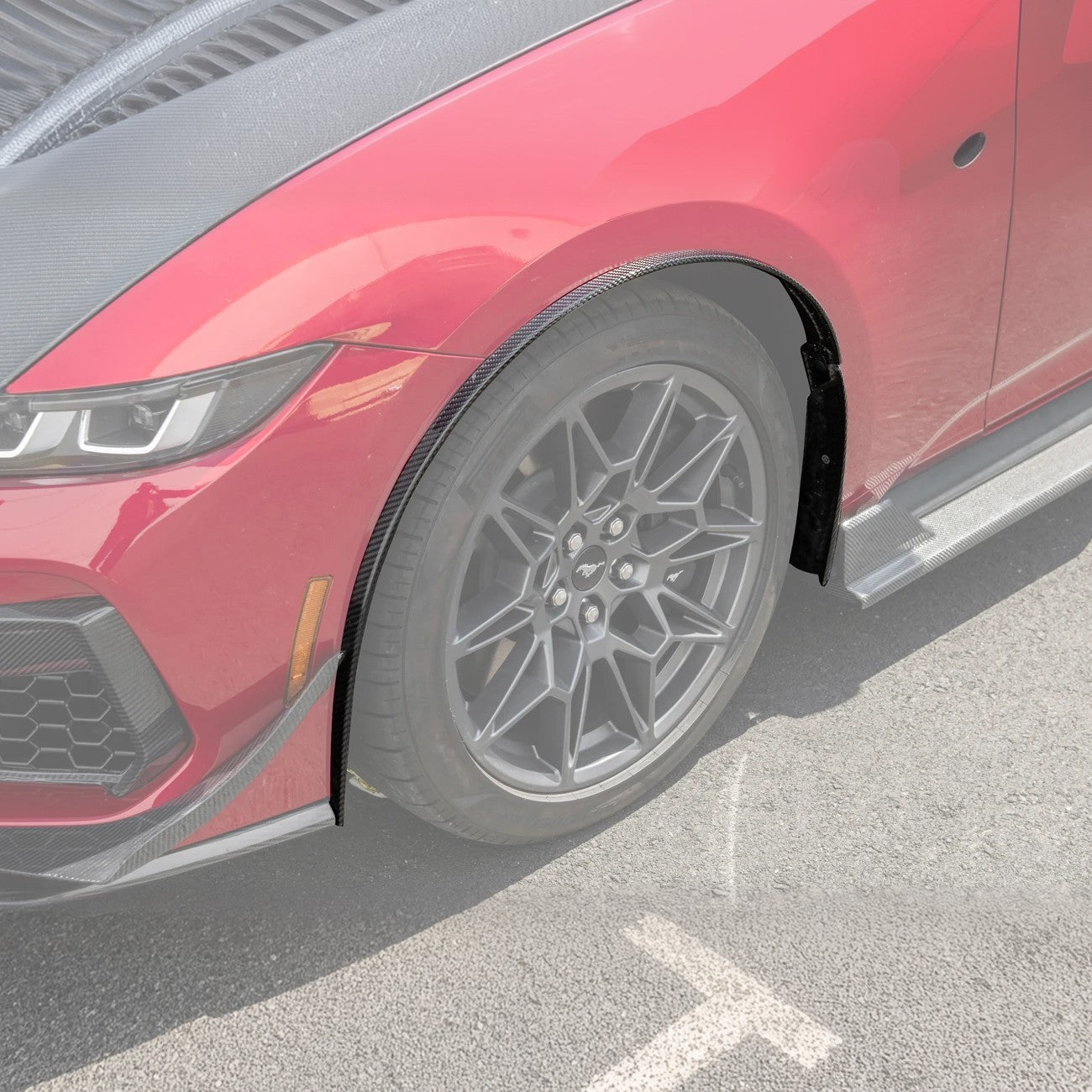 2024+ Ford Mustang DRY CARBON FIBER Fender Flares & Mud Flap
