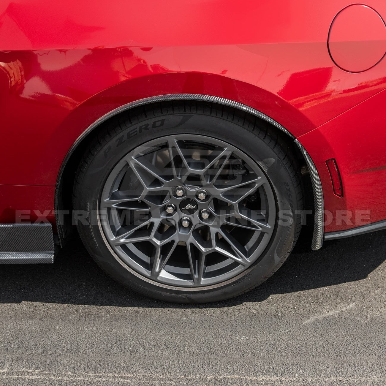 2024+ Ford Mustang DRY CARBON FIBER Fender Flares & Mud Flap