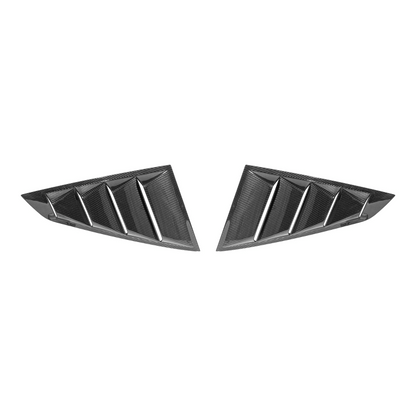 2024-Up Ford Mustang Carbon Fiber Side Quarter Window Louver Sun Shade Cover