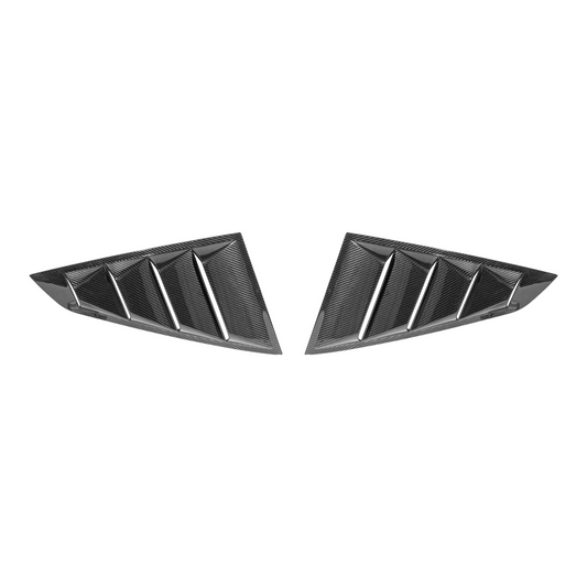 2024-Up Ford Mustang Carbon Fiber Side Quarter Window Louver Sun Shade Cover