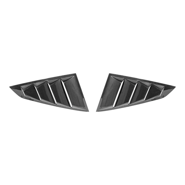 2024-Up Ford Mustang Carbon Fiber Side Quarter Window Louver Sun Shade Cover