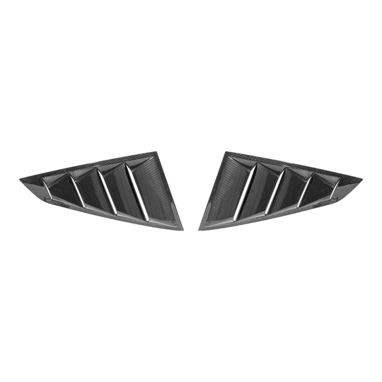 2024-Up Ford Mustang Carbon Fiber Side Quarter Window Louver Sun Shade Cover