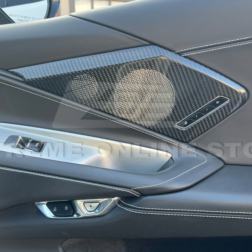 Corvette C8 DRY CARBON FIBER Door Speaker Cover
